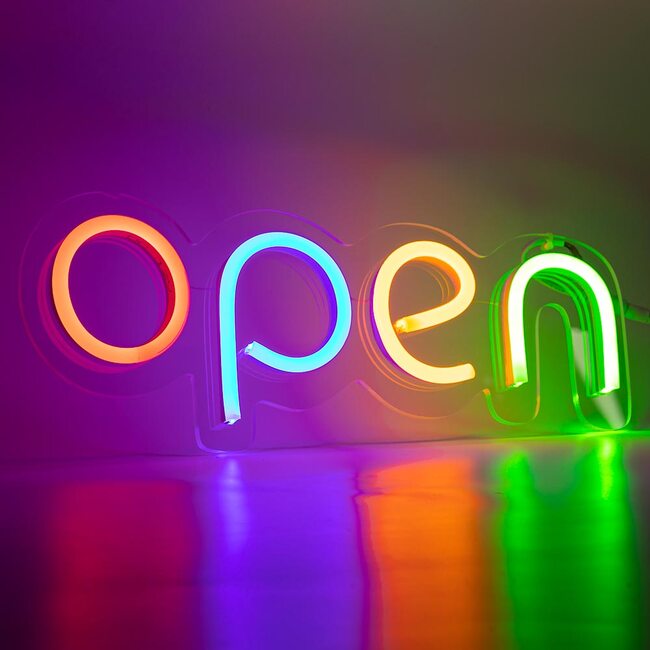 Неоновая вывеска "OPEN" (без контроллера)