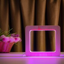 Светильник ночник ArtEco Light из дерева LED "Квадрат" с пультом и регулировкой цвета, RGB